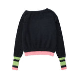 Women Sweater Short Sweater Women's Autumn Crew Neck Casual Long Sleeve Sweater
