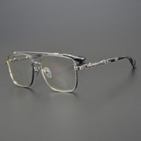 CHH Chrome Hearts Glasses Japanese large frame pure titanium engraved pattern myopia glasses frame