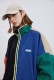 Unisex Jacket Fall Color-Blocking Reversible Jacket