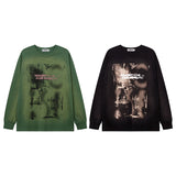 Men Long Sleeve Shirt Old Vintage Long Sleeve T-shirt Men and Women Idle Style