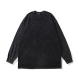 Men Long Sleeve Shirt Printed Vintage Distressed Long Sleeve T-shirt for Men and Women