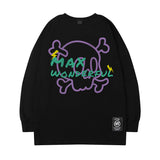 Men Long Sleeve Shirt Personality Cartoon Printed Loose Long Sleeves T-shirt Men's and Women's Tops