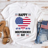 Women's Independence Day T Shirt round Neck Short Sleeve T-shirt Women's Top