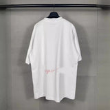 Men T-shirts Tokyo Tower Printed Washed Old Short Sleeves Loose Casual