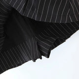 Women Skirt Retro College Style Striped Skirt Ins