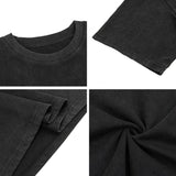 American vintage street T-shirt vintage men's pure cotton men's summer loose