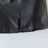 Women Skirt PU Leather Women's Fall Winter Skirt Anti-Skirt