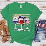 Women's Independence Day T Shirt round Neck Short Sleeve T-shirt Women's Top