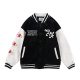Varsity Jacket Vintage Autumn Baseball Uniform for Women