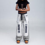 Women Cargo Pants Jeans Winter Women's Design Sense Drooping Wide-Leg Pants