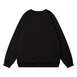 Men Hoodie Cartoon Kitten Printed Crew Neck Sweatshirt Boys