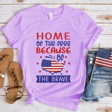 Women's Independence Day T Shirt round Neck Short Sleeve T-shirt Women's Top