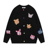 Women Sweater Girls Loose Autumn Color Sweater Coat