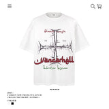 American vintage street T-shirt pure cotton men's and women's summer loose retro
