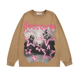 Men Long Sleeve Shirt Graffiti Long Sleeve Bottoming T-shirt Men and Women Idle Style Loose Top