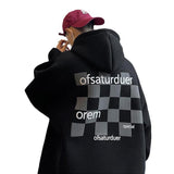 Men Hoodie Sweater High Street Men's Coat Hooded Autumn and Winter Ins Hong Kong Style