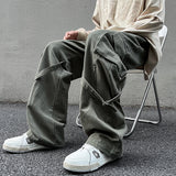 Men Sweatpants Men's Autumn Loose Wide-Leg Straight Trousers Fashion Brand Retro Casual
