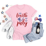 National Flag Day T Shirts Summer Women's Short Sleeve T-shirt Independence Day round Neck