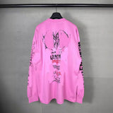 Men T-shirts Paris Year of the Dragon Printed Long Sleeve T-Shirt Loose Casual