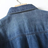 Women T-Shirt Casual Denim Shirt Jacket Autumn Washed Jacket Loose