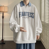 Men Hoodie Polo Collar Sweatshirt Men's Fall Fall Winter Coat