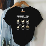Funny Animal Duck T Shirt for Women I