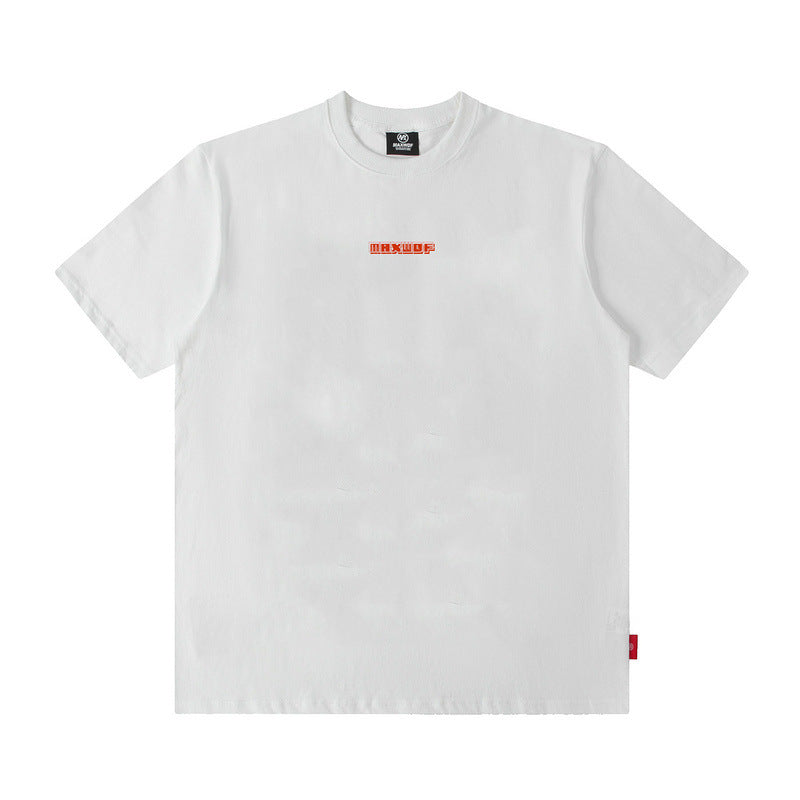 Men T Shirt Printed T-shirt Male and Female Personality Fashion Brand Short Sleeve Hip Hop