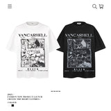 American vintage street T-shirt men's loose casual half-sleeved top