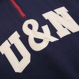 Men Hoodie Lapel Sweater Men's Spring and Autumn Loose Contrast Color Polo Collar Half Zipper Top