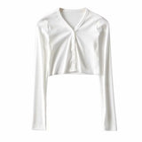 Women T-shirt Slim-Fit Short Long Sleeve T-shirt