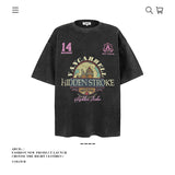 American vintage street T-shirt pure cotton retro men's and women's summer loose