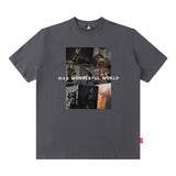 Men T Shirt West Coast T-shirt Letter Print Short-Sleeve Male Loose