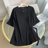 Women T-Shirt Loose Women Temperament Crew Neck Fashion