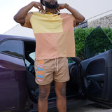 Men's Co-Ords Men's Suit T-shirt Men's Loose-Fitting Casual round-Neck Short-Sleeved Shorts