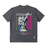 Men T Shirt High Street Short Sleeve T-shirt Men and Women Retro Cool Popular Brand