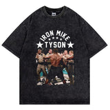 Mike Tyson T-Shirt Vintage Character Print Loose T-Shirt