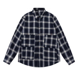 Men Long Sleeved T Shirt Retro Plaid Long Sleeve Shirt Men Spring Autumn Outerwear Tops Casual Loose