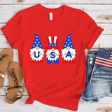 Women's Independence Day T Shirt round Neck Short Sleeve T-shirt Women's Top