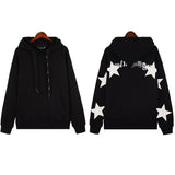 Palm Angle Hoodie Palm Angels Five-Pointed Star Patch Hooded Sweater Men's and Women's Hoodies Coat