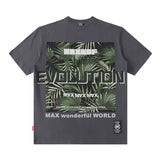 Men T Shirt Letter Print Short-Sleeve T-shirt Men's Loose Couple Casual All-Matching