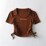 Women T-Shirt T-shirt Short Design Versatile Top for Women