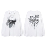Men Long Sleeve Shirt Puff Print Couple Long Sleeve T-shirt Loose Men and Women