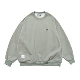 Men Fleece Lined Hoodie Crew Neck Sweater Men's Loose Winter Casual Pullover Long Sleeve Sports Top