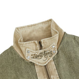 Men Denim Jacket Stitching Washed and Worn Denim Jacket Coat Men's Autumn and Winter Loose Denim Jacket