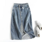 Women Skirt Vintage Denim Skirt Skirt