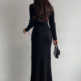Women Sweater Dress Knitted Dress Autumn and Winter Long Sleeve Dress Sexy