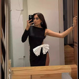 Women Dresses Long Sleeve Bowknot Formal Dress Women's Clothing Dress