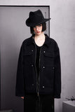 Unisex Jacket Autumn American Rivet Iron Coat Women's Clothing