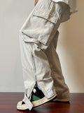 Men Sweatpants Men's Summer Pants Hiphop Leg Zipper Straight