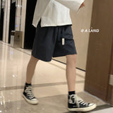 Men Sweatpants Summer Hong Kong Style Shorts Trendy Men's Loose Casual Pants